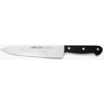 Arcos Séries Universal Couteau du Chef Couteau à Découper Lame Acier Inoxydable Nitrum 200 mm Manche Polyoxyméthyléne (Pom) Couleur Noir Arcos Séries Universal Couteau du Chef Couteau à Découper Lame Acier Inoxydable Nitrum 200 mm Manche Polyoxyméthyléne (Pom) Couleur Noir