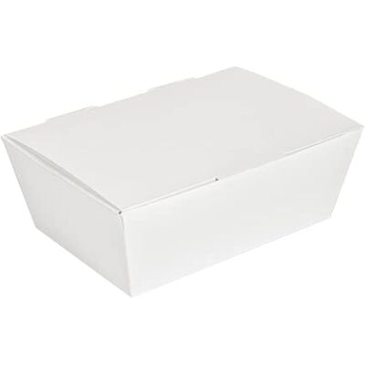 Garcia de Pou Lot de 60 boîtes « Lunch Box » Couvercle « Thepack » 230 G/M2 14 x 9,7 x 5 cm Blanc Carton ondulé Nano-Micro Garcia de Pou Lot de 60 boîtes « Lunch Box » Couvercle « Thepack » 230 G/M2 14 x 9,7 x 5 cm Blanc Carton ondulé Nano-Micro