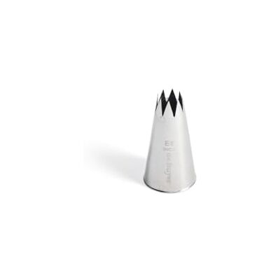 DE BUYER Douille cannelée en inox E8-8 dents, diamètre 1,3 cm En Inox, Idéale pour Décorer, Garnir et Remplir, Sans Soudure pour Hygiène Parfaite, S'Adapte aux Poches Pâtissières DE BUYER Douille cannelée en inox E8-8 dents, diamètre 1,3 cm En Inox, Idéale pour Décorer, Garnir et Remplir, Sans Soudure pour Hygiène Parfaite, S'Adapte aux Poches Pâtissières