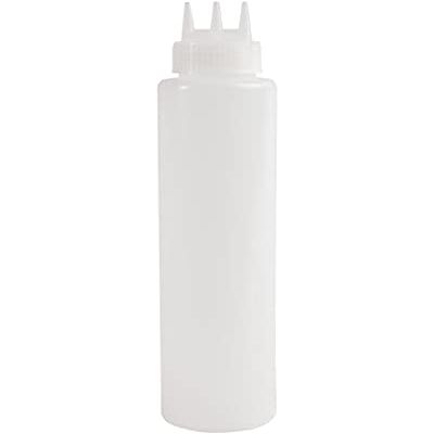 Vogue Bouteille souple transparente 3 embouts 908 ml, transparent, matériau : plastique polyéthylène, capuchon de bec lié, CW726 Vogue Bouteille souple transparente 3 embouts 908 ml, transparent, matériau : plastique polyéthylène, capuchon de bec lié, CW726