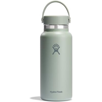 Hydro Flask Wide Mouth Gourde Isotherme 946 ml 32 oz Bouteille Inox à Isolation Sous Vide Bouchon Antifuite et Revêtement par Poudre Agave, 946ml (32oz) Hydro Flask Wide Mouth Gourde Isotherme 946 ml 32 oz Bouteille Inox à Isolation Sous Vide Bouchon Antifuite et Revêtement par Poudre Agave, 946ml (32oz)