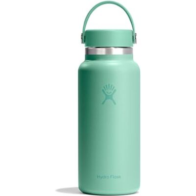 Hydro Flask Bouteille Wide Flex Cap de 946 ml (32 oz) En acier inoxydable, étanche Isotherme froid 24 heures et chaud 12 heures Vert sirène Hydro Flask Bouteille Wide Flex Cap de 946 ml (32 oz) En acier inoxydable, étanche Isotherme froid 24 heures et chaud 12 heures Vert sirène