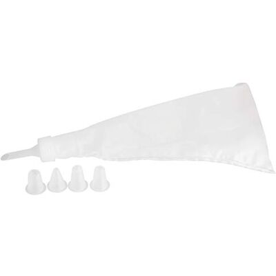 Zenker Poche à douille avec 5 douilles 27 x 15 cm en plastique blanc, 27 x 15 x 3 cm Zenker Poche à douille avec 5 douilles 27 x 15 cm en plastique blanc, 27 x 15 x 3 cm