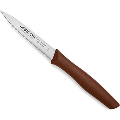Arcos Couteau Serrado en acier inoxydable NITRUM 100 mm – Manche robuste en polypropylène – Parfait pour éplucher les fruits et légumes – Série Nova Arcos Couteau Serrado en acier inoxydable NITRUM 100 mm – Manche robuste en polypropylène – Parfait pour éplucher les fruits et légumes – Série Nova