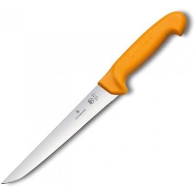 Victorinox Swibo Couteau de cuisine, lame extra aiguisée, couleur signal, poignée de sécurité, passe au lave-vaisselle Victorinox Swibo Couteau de cuisine, lame extra aiguisée, couleur signal, poignée de sécurité, passe au lave-vaisselle