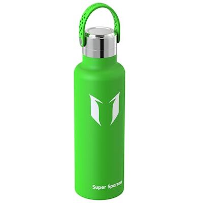 Super Sparrow Gourde inox 18/10 – Gobelet isotherme léger – 500 ml – Couvercle flexible – Sans BPA – Bouteille pour sport, voyages, école, extérieur Super Sparrow Gourde inox 18/10 – Gobelet isotherme léger – 500 ml – Couvercle flexible – Sans BPA – Bouteille pour sport, voyages, école, extérieur