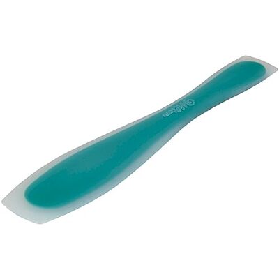 Wilton Versa-Tools Spatule universelle en silicone pour étaler et racler pour la cuisine et la pâtisserie, blanc/turquoise Wilton Versa-Tools Spatule universelle en silicone pour étaler et racler pour la cuisine et la pâtisserie, blanc/turquoise
