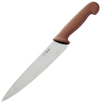 Hygiplas Couteau de cuisinier Marron 22cm, 8,5 pouces, Poids : 150 g, Marron pour légumes, C842 Hygiplas Couteau de cuisinier Marron 22cm, 8,5 pouces, Poids : 150 g, Marron pour légumes, C842