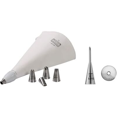 Kaiser Lot de 8 poches à douille XL avec douille de remplissage 4 mm Acier inoxydable 6 douilles différentes Réutilisables Idéal pour garnir et remplir des pâtisseries Kaiser Lot de 8 poches à douille XL avec douille de remplissage 4 mm Acier inoxydable 6 douilles différentes Réutilisables Idéal pour garnir et remplir des pâtisseries