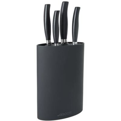 Arcos Serie Clara Lot de 4 couteaux de cuisine (couteau à éplucher + couteau de cuisine + couteau à pain) Acier inoxydable forgé en titane Manche en polypropylène injecté Couleur : noir Arcos Serie Clara Lot de 4 couteaux de cuisine (couteau à éplucher + couteau de cuisine + couteau à pain) Acier inoxydable forgé en titane Manche en polypropylène injecté Couleur : noir