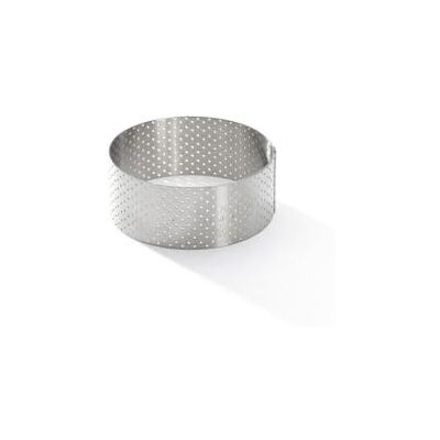 DE BUYER Cercle à tarte rond VALHORNA en inox perforé 8,5 x 3,5 cm Fabriqué en France, Technologie AIR SYSTEM, Micro-Perforations pour Cuisson Rapide et Homogène pour Résultats Croustillants DE BUYER Cercle à tarte rond VALHORNA en inox perforé 8,5 x 3,5 cm Fabriqué en France, Technologie AIR SYSTEM, Micro-Perforations pour Cuisson Rapide et Homogène pour Résultats Croustillants