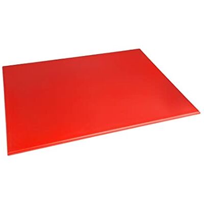 Hygiplas Planche à découper haute densité, Code couleur rouge, Préparation des produits à base de viande crue, Taille : 12 (H) x 600 (L) x 450 (L) mm, Planche à découper en PEHD, J011 Hygiplas Planche à découper haute densité, Code couleur rouge, Préparation des produits à base de viande crue, Taille : 12 (H) x 600 (L) x 450 (L) mm, Planche à découper en PEHD, J011