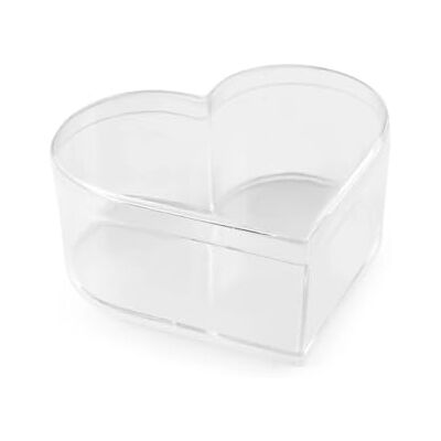 cyclingcolors Boîte en plastique avec couvercle en forme de cœur transparent, petites bouteilles réutilisables, boîte pour bouteille, anneau pour boucles d'oreilles à paillettes 9,5 x 11 x 4,5 cm cyclingcolors Boîte en plastique avec couvercle en forme de cœur transparent, petites bouteilles réutilisables, boîte pour bouteille, anneau pour boucles d'oreilles à paillettes 9,5 x 11 x 4,5 cm