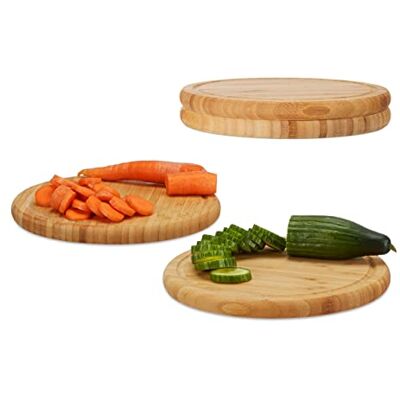 Relaxdays 10022152_305 Planche Petit-Déjeuner, Bambou, Naturel, 25 x 25 x 2 cm Relaxdays 10022152_305 Planche Petit-Déjeuner, Bambou, Naturel, 25 x 25 x 2 cm