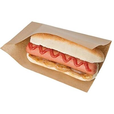 Garcia de Pou Open Pack Sac pour Morsels, Hot Dogs 35 g/m², en carton, papier, naturel, 15 x 13/10 cm Garcia de Pou Open Pack Sac pour Morsels, Hot Dogs 35 g/m², en carton, papier, naturel, 15 x 13/10 cm