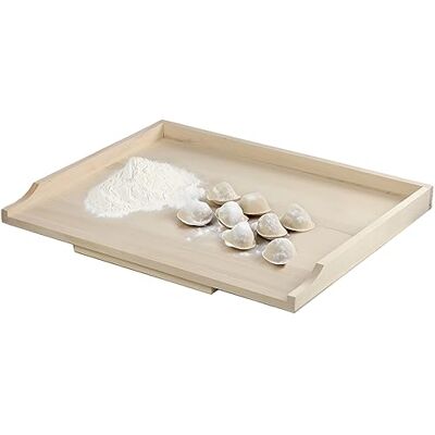 KADAX Planche à pâtes en bois de peuplier, planche à pâte avec barres d'arrêt, planche à pâtisserie traditionnelle pour pâtes, gâteaux, boulettes (un côté, 50 x 70 cm) KADAX Planche à pâtes en bois de peuplier, planche à pâte avec barres d'arrêt, planche à pâtisserie traditionnelle pour pâtes, gâteaux, boulettes (un côté, 50 x 70 cm)