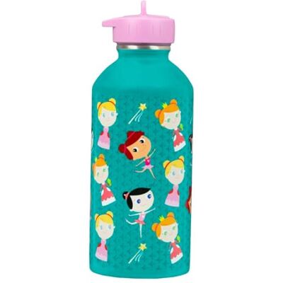 Draeger Paris Gourde Enfant Inox Princesses Ballerines - Eau Portable Draeger Paris Gourde Enfant Inox Princesses Ballerines - Eau Portable
