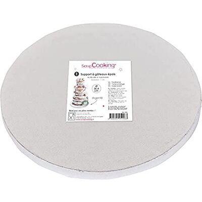 Scrapcooking Modèle 24173 Support à Gâteau Rond Argenté - Cake Stand Scrapcooking Modèle 24173 Support à Gâteau Rond Argenté - Cake Stand