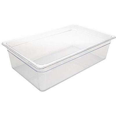 Vogue Récipient alimentaire transparent 1/1 Gastronorm 150 mm 19,50 l Vogue Récipient alimentaire transparent 1/1 Gastronorm 150 mm 19,50 l