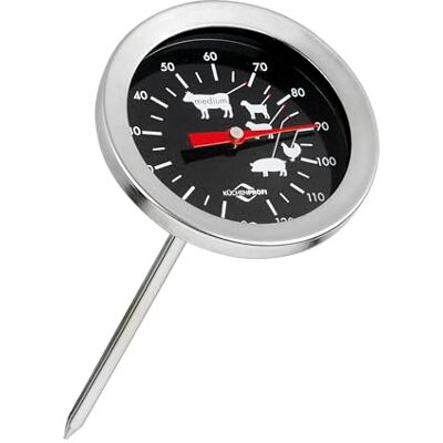 Küchenprofi Thermomètre de cuisson Plage de mesure de 0 °C à 120 °C Affichage de la température de cuisson pour différents types de viande Sonde de 10,5 cm En acier inoxydable Küchenprofi Thermomètre de cuisson Plage de mesure de 0 °C à 120 °C Affichage de la température de cuisson pour différents types de viande Sonde de 10,5 cm En acier inoxydable