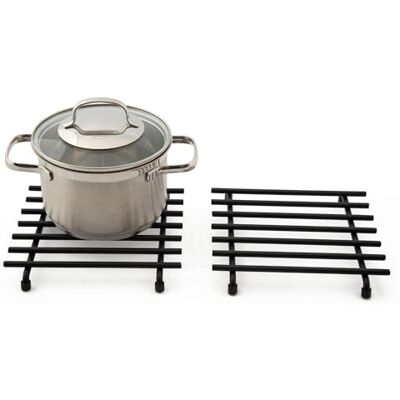 simplywire – Dessous de plat – Lot de 2 Résistant à la chaleur – Protection du plan de travail dans la cuisine – Carré – Noir simplywire – Dessous de plat – Lot de 2 Résistant à la chaleur – Protection du plan de travail dans la cuisine – Carré – Noir