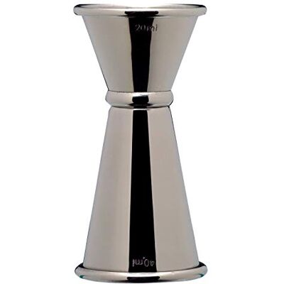 PIAZZA Cuillère à cocktail en acier inoxydable, doseur professionnel pour équipement de bar, Jigger Japan Style Barman Capacité 20/40 ml PIAZZA Cuillère à cocktail en acier inoxydable, doseur professionnel pour équipement de bar, Jigger Japan Style Barman Capacité 20/40 ml