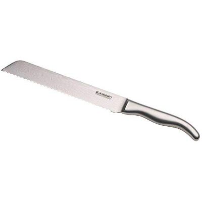 LE CREUSET Couteau à Pain, Lame Dentelée de 20 cm en Acier Damas 18/8, Manche en Inox, 98000520000100 LE CREUSET Couteau à Pain, Lame Dentelée de 20 cm en Acier Damas 18/8, Manche en Inox, 98000520000100