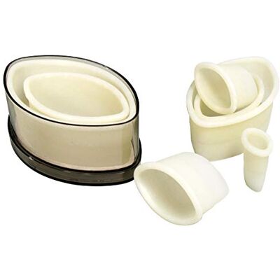 Thermohauser Lot de 7 emporte-pièces en nylon lisse Motif football américain Blanc Diamètre 3 à 12 cm Thermohauser Lot de 7 emporte-pièces en nylon lisse Motif football américain Blanc Diamètre 3 à 12 cm