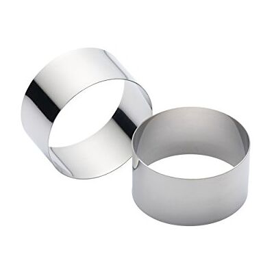 KitchenCraft Lot de 2 plaques de cuisson en acier inoxydable Argenté 7 x 3,5 cm KitchenCraft Lot de 2 plaques de cuisson en acier inoxydable Argenté 7 x 3,5 cm