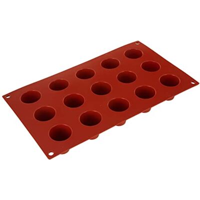 silikomart 20.019.00.0065 Moule en silicone, terre cuite, 3,5 cm Lot de 1 moule à gâteaux, antiadhésif, 15 cavités, Ø 35 x H 38 mm, fabriqué en Italie silikomart 20.019.00.0065 Moule en silicone, terre cuite, 3,5 cm Lot de 1 moule à gâteaux, antiadhésif, 15 cavités, Ø 35 x H 38 mm, fabriqué en Italie