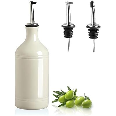 Sweejar Home Flacon distributeur d'huile d'olive en porcelaine, opaque, protège l'huile pour réduire l'oxydation, convient pour le stockage de l'huile, du vinaigre, de la sauce soja et d'autres Sweejar Home Flacon distributeur d'huile d'olive en porcelaine, opaque, protège l'huile pour réduire l'oxydation, convient pour le stockage de l'huile, du vinaigre, de la sauce soja et d'autres