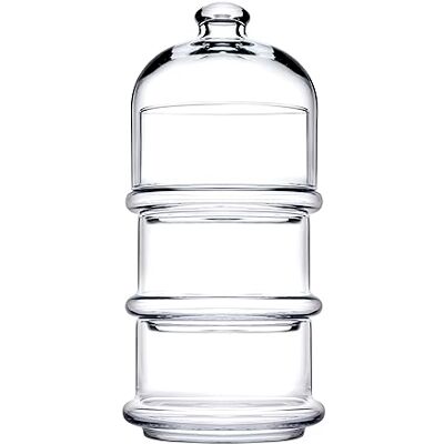 Pasabahce Patisserie Basic Lot de 3 récipients avec dôme empilables, verre, transparent, 12 x 26 cm Pasabahce Patisserie Basic Lot de 3 récipients avec dôme empilables, verre, transparent, 12 x 26 cm