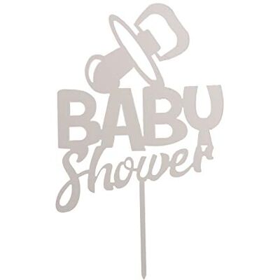 dekora Cake Topper Baby Shower Décoration Couleur Argent dekora Cake Topper Baby Shower Décoration Couleur Argent