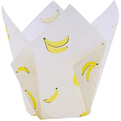 PME 24 caissettes à muffins Tulipe Banane PME 24 caissettes à muffins Tulipe Banane