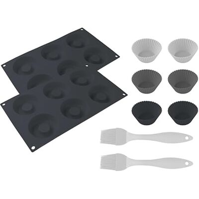 Cecotec Moules en silicone sans BPA Cecofry SweetBake XL Pack Accessories. Polyvalence, 6 beignets et muffins parfaits, silicone de qualité, pinceaux inclus, cuisson saine et rapide. Cecotec Moules en silicone sans BPA Cecofry SweetBake XL Pack Accessories. Polyvalence, 6 beignets et muffins parfaits, silicone de qualité, pinceaux inclus, cuisson saine et rapide.
