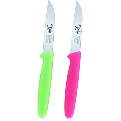 Tala R. Herder Lot de 2 Couteaux de Cuisine en Acier Inox Solingen, Vert et Rose Couteaux d'office à légumes et fruits, lames aiguisées à la main, manches PP ergonomiques, compatible lave-vaisselle Tala R. Herder Lot de 2 Couteaux de Cuisine en Acier Inox Solingen, Vert et Rose Couteaux d'office à légumes et fruits, lames aiguisées à la main, manches PP ergonomiques, compatible lave-vaisselle