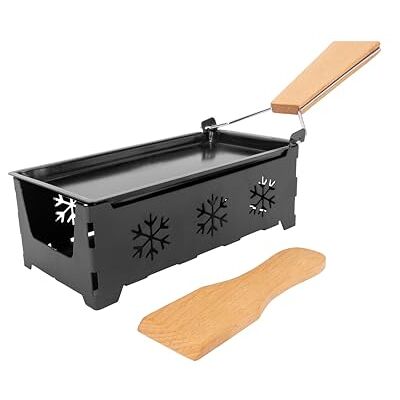 Cosy & Trendy Appareil à Raclette rectangle en Acier inoxydable+ 1 spatule, 2 personnes Cosy & Trendy Appareil à Raclette rectangle en Acier inoxydable+ 1 spatule, 2 personnes