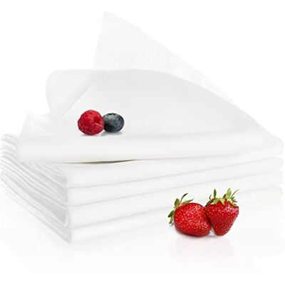 com-four ® 5x Étamine, chiffon de passage et chiffon à boulettes chiffons classiques finement tissés en blanc com-four ® 5x Étamine, chiffon de passage et chiffon à boulettes chiffons classiques finement tissés en blanc