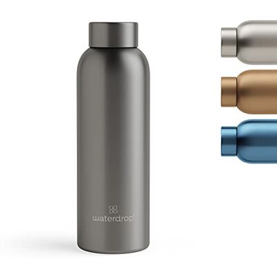 Bouteille d'eau en acier inoxydable Charcoal Waterdrop - 600ml Bouteille d'eau en acier inoxydable Charcoal Waterdrop - 600ml
