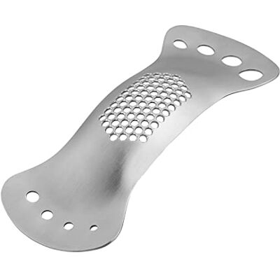 Tala Knoflookpers en Kruidenstripper van Roestvrij Staal Rocker Design, Eenvoudig Schoonmaken, Persen zonder Verspilling, Inclusief Maatsleuven voor Kruidenstelen Tala Knoflookpers en Kruidenstripper van Roestvrij Staal Rocker Design, Eenvoudig Schoonmaken, Persen zonder Verspilling, Inclusief Maatsleuven voor Kruidenstelen
