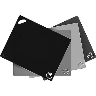 Ensemble de 4 Planche à Découper Flexibles en Plastique Coloré AXER Ensemble de 4 Planche à Découper Flexibles en Plastique Coloré AXER