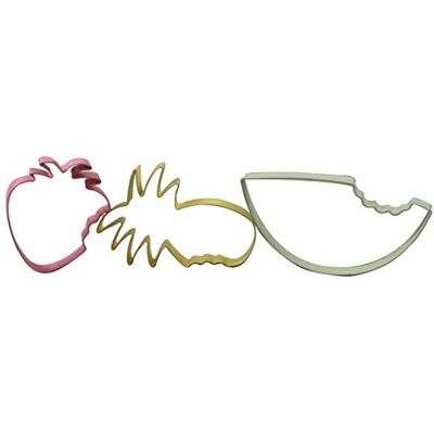 Zenker 44850 Lot de 3 emporte-pièces en acier inoxydable (ananas, fraise, pastèque) Zenker 44850 Lot de 3 emporte-pièces en acier inoxydable (ananas, fraise, pastèque)