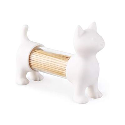 Balvi Porte Cure-Dents & salière et poivrière Cat Couleur : Blanc en Forme de Chat Acrylique/plastiqu Balvi Porte Cure-Dents & salière et poivrière Cat Couleur : Blanc en Forme de Chat Acrylique/plastiqu
