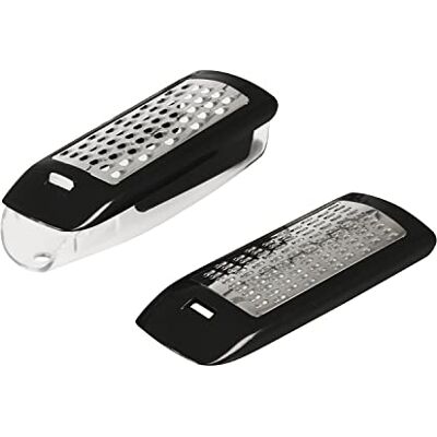 Amig Râpe à Aliments Manuelle Trémie + 2 Lames Interchangeables Râpe Fine et Grossière Convient Fruits, Légumes, Fromage Facile à Nettoyer Acier Inoxydable Amig Râpe à Aliments Manuelle Trémie + 2 Lames Interchangeables Râpe Fine et Grossière Convient Fruits, Légumes, Fromage Facile à Nettoyer Acier Inoxydable