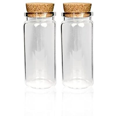 Bestlivings Lot de 16 mini bouteilles en verre avec bouchon en liège 50 ml Petits flacons à remplir Éprouvettes pour mariage Mini bocaux pour cadeaux d'invités Bestlivings Lot de 16 mini bouteilles en verre avec bouchon en liège 50 ml Petits flacons à remplir Éprouvettes pour mariage Mini bocaux pour cadeaux d'invités
