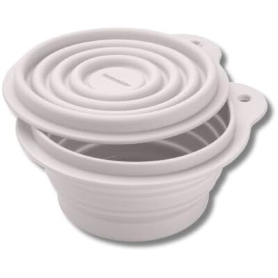 Fackelmann Boîte à goûter ronde pliable Peu encombrante Récipient alimentaire résistant à la chaleur pour les déplacements 14,5 x 13 x 6,5 cm Blanc crème Fackelmann Boîte à goûter ronde pliable Peu encombrante Récipient alimentaire résistant à la chaleur pour les déplacements 14,5 x 13 x 6,5 cm Blanc crème