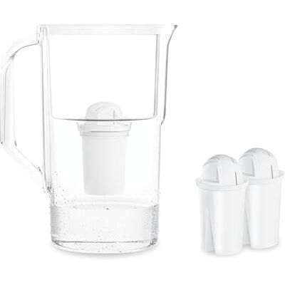 Wessper Carafe Filtrante 2,8L, avec 2 filtre classic Blanc carafe filtrante et filtre a eau, cartouche filtrante charbon actif eau, BPA Free Wessper Carafe Filtrante 2,8L, avec 2 filtre classic Blanc carafe filtrante et filtre a eau, cartouche filtrante charbon actif eau, BPA Free