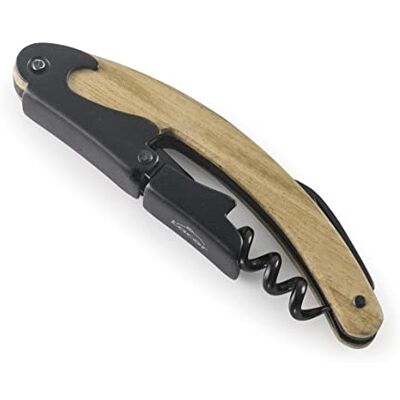 LACOR 63046 Tire-bouchon en bois, acier inoxydable, tire-bouchon + ouvre-bouteille + lame, ouvre-vin et bière 3 en 1 LACOR 63046 Tire-bouchon en bois, acier inoxydable, tire-bouchon + ouvre-bouteille + lame, ouvre-vin et bière 3 en 1
