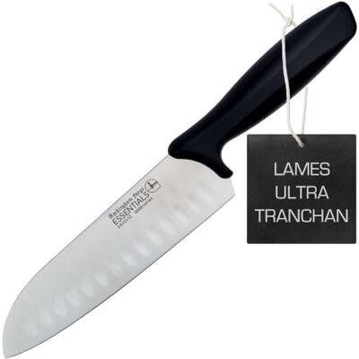 Rio RF ESSENTIALS - Couteau de cuisine santoku 7" - Manche noir Rio RF ESSENTIALS - Couteau de cuisine santoku 7" - Manche noir
