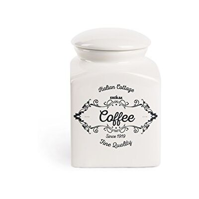 Excelsa Kaffee Pot à épices en céramique - 700 ml - Blanc Excelsa Kaffee Pot à épices en céramique - 700 ml - Blanc